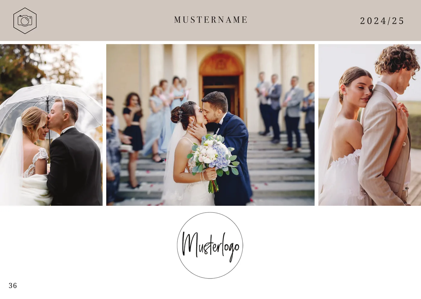 Musterseite Doppelseite Fotografie, linke Seite