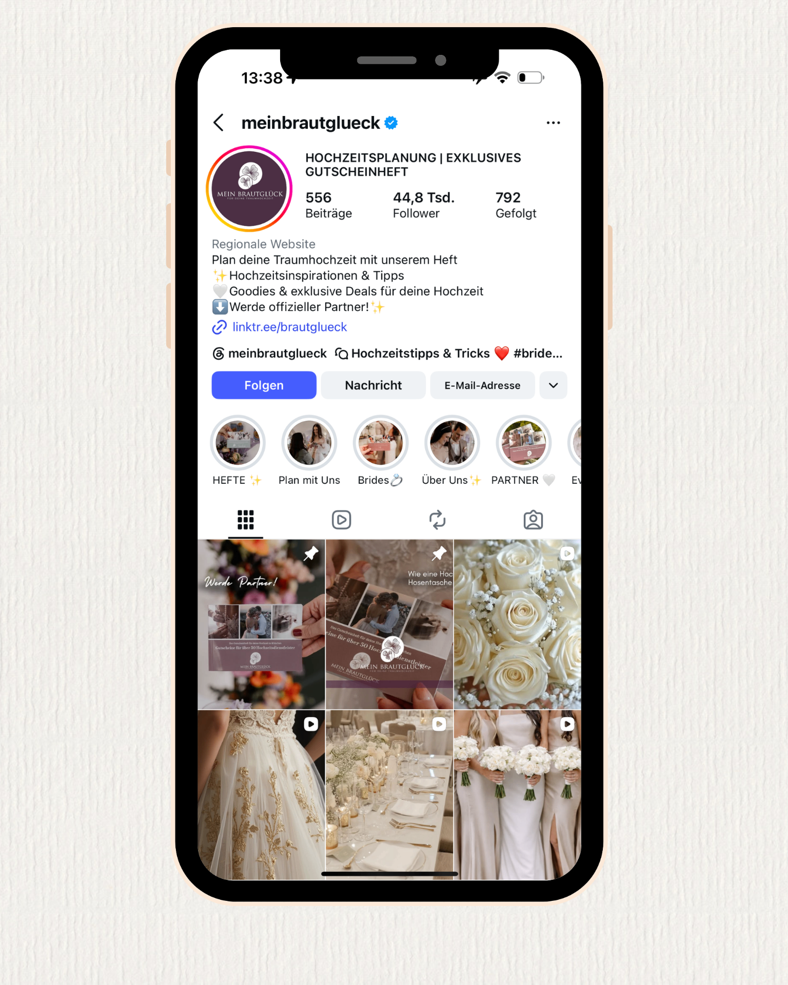 Instagram Profil @meinbrautglueck